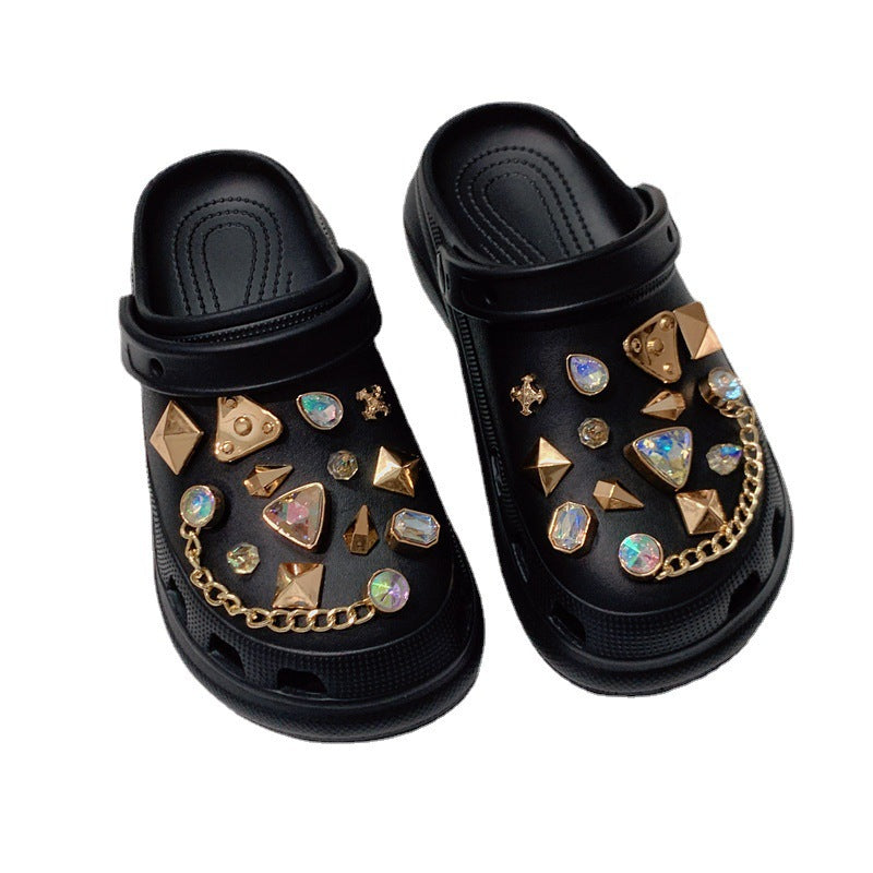 Damen Komfortable Clogs mit modischen Verzierungen Fudus