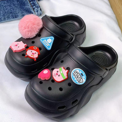 Damen Lustige Clogs mit kreativen 3D-Accessoires und rutschfester Sohle Fudus