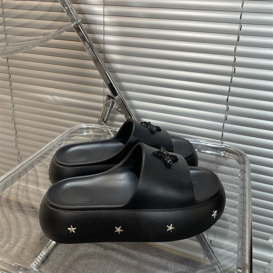 Damen Bequeme Pantoletten mit modischen Sternenapplikationen Fudus