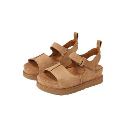 Damen Komfort Sandalen mit anatomisch geformtem Fußbett und verstellbarem Riemen Fudus