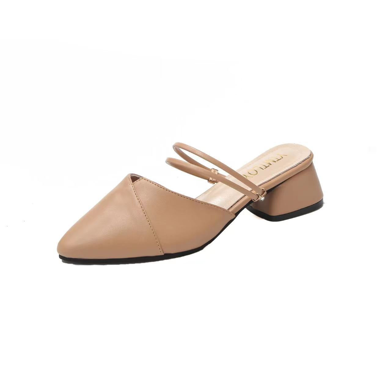 Damen Slingback-Pumps mit modischem Schnitt und elegantem Blockabsatz Fudus