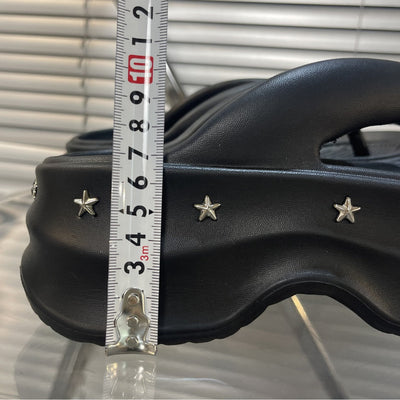 Damen Komfortable und modische Flip-Flops mit glamourösen Sternverzierungen Fudus