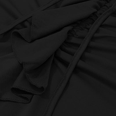 Damen Maxirock mit asymmetrischen Rüschendetails und elastischem Bund Fudus