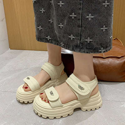 Damen Sportliche Klettsandalen mit dicker Sohle und atmungsaktiver Obermaterialien Fudus