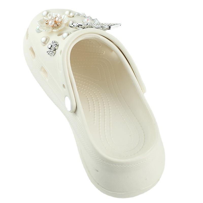 Damen modische Clogs mit Dekor Fudus