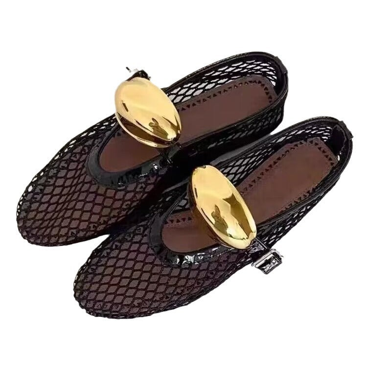 Damen Elegante Netzschuhe mit modischen Metallakzenten und komfortabler Innensohle Fudus