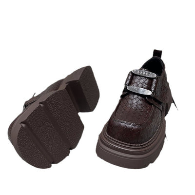 Damen moderne Schnürschuhe mit strukturiertem Obermaterial und bequemer Plattformsohle Fudus