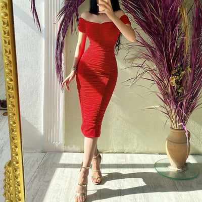 Damen Körperbetonendes Abendkleid Fudus