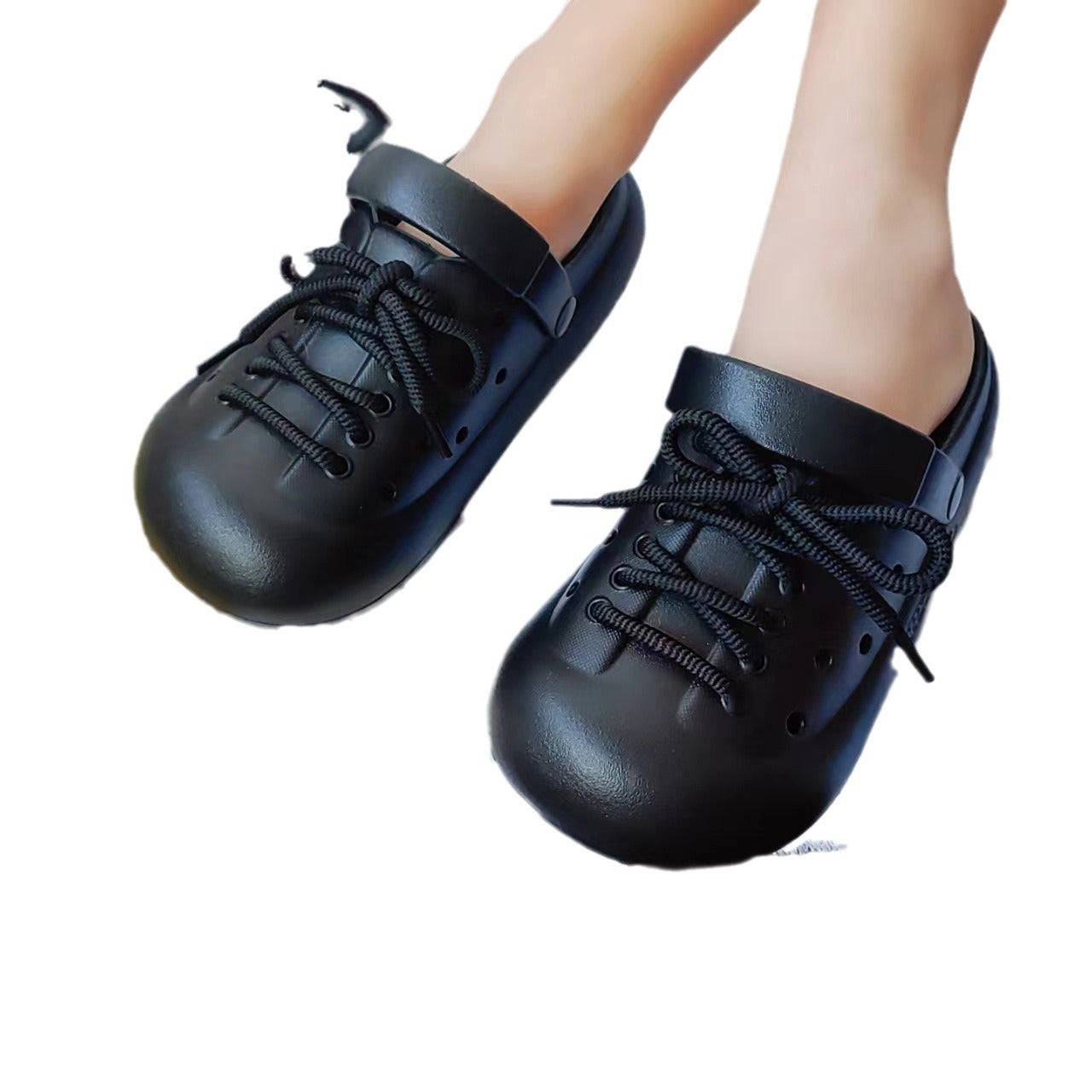 Damen Bequeme und stilvolle Clogs mit Schnürung Fudus