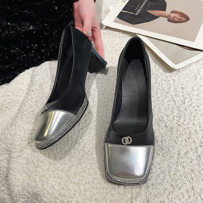 Damen Glänzende Elegante Pumps mit Absatz Fudus