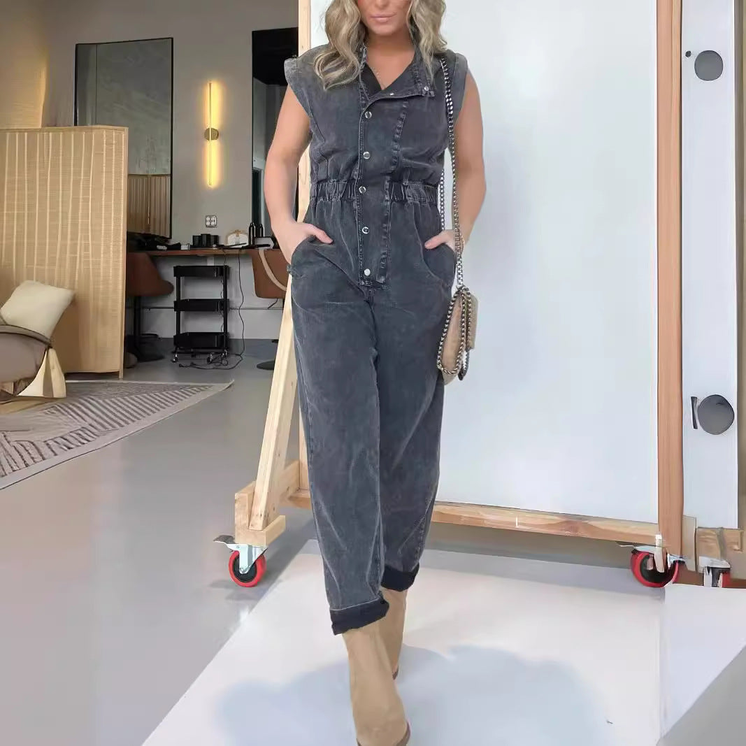 Damen Overall im modernen Utility-Stil Fudus