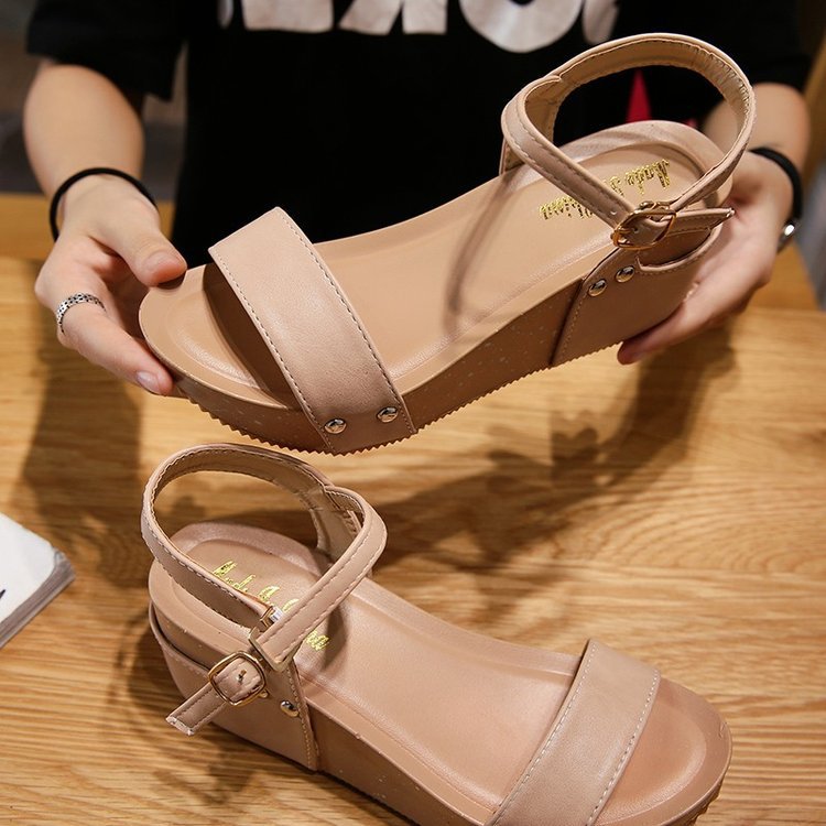 Damen Wedgesandalen mit verstellbarem Riemen und komfortabler Fußbettung Fudus