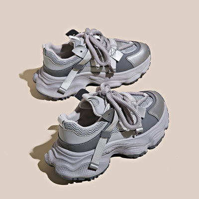 Damen Sportliche Chunky Sneakers mit atmungsaktiver Mesh-Oberfläche und ergonomischer Dämpfung Fudus