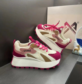 Damen Chunky Sneaker mit hohem Plateau und atmungsaktivem Obermaterial Fudus