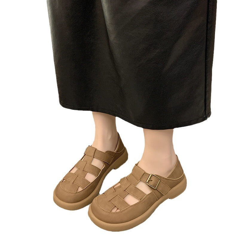 Damen offene Clogs mit modischem Schnallenverschluss und ergonomischer Sohle Fudus