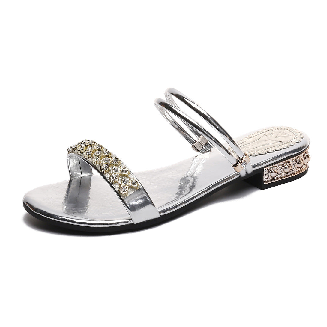 Damen Glamouröse Sandalen mit glitzernden Akzenten und elegantem Riemendesign Fudus
