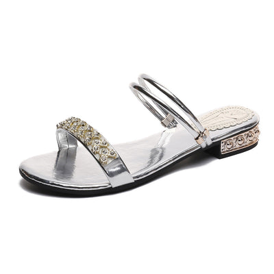 Damen Glamouröse Sandalen mit glitzernden Akzenten und elegantem Riemendesign Fudus