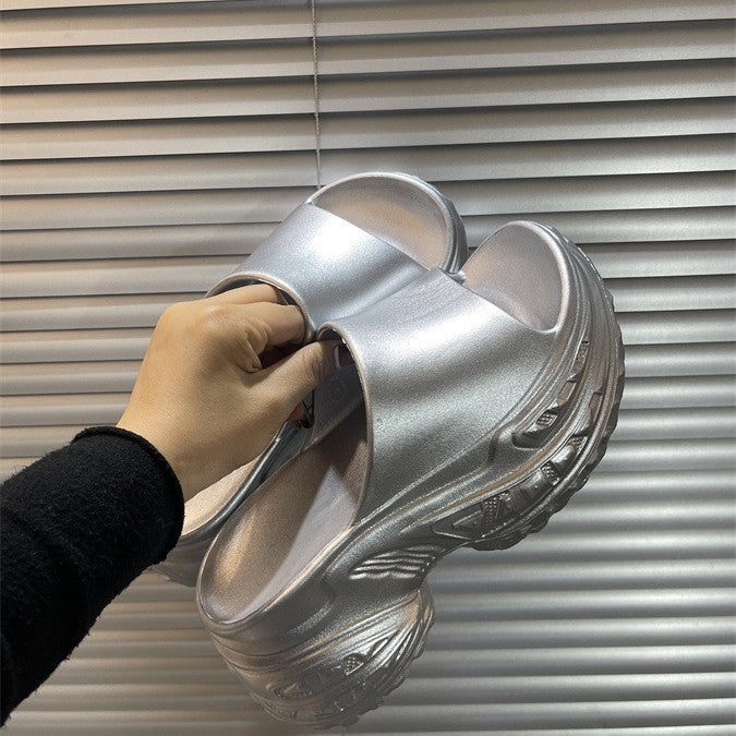 Damen Komfortable und stilvolle Slides mit dickem Sohlendesign Fudus