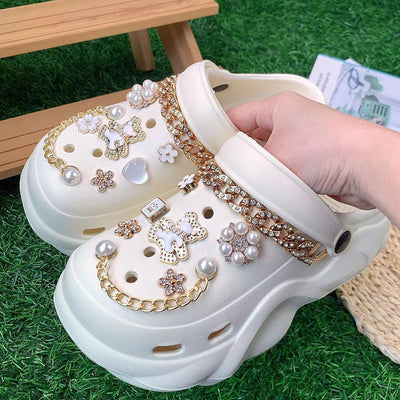 Damen Komfortable Clogs mit luxuriösen Schmuckdetails Fudus