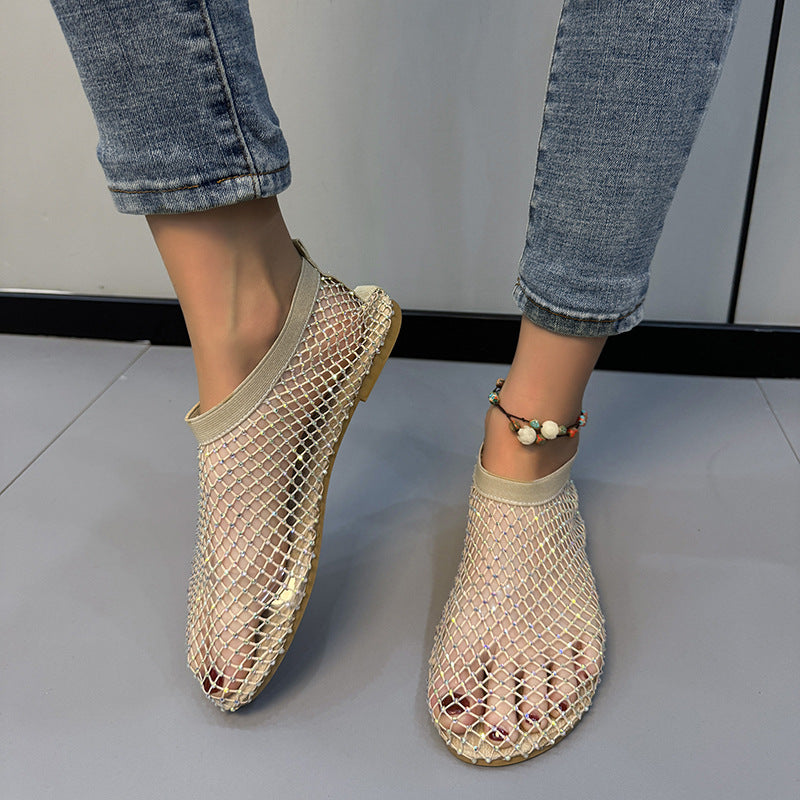 Damen atmungsaktive Netzschuhe mit elastischem Riemen Fudus