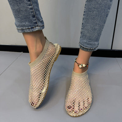 Damen atmungsaktive Netzschuhe mit elastischem Riemen Fudus