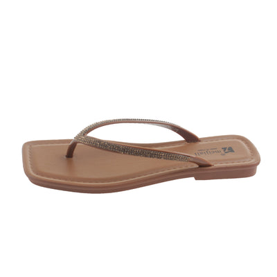 Damen Elegante Zehentrenner mit glitzernden Akzenten Fudus