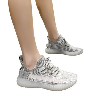Damen atmungsaktive Sneakers mit flexiblem Mesh-Obermaterial und rutschfester Sohle Fudus