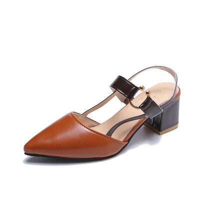 Damen Slingback Pumps mit spitzem Zehenbereich und elegantem Blockabsatz Fudus