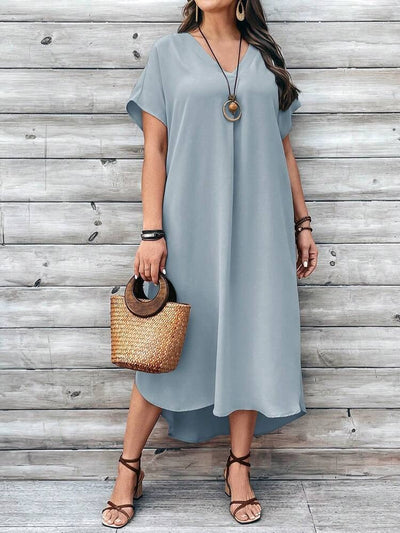 Sofia | Plus Size V-Ausschnitt-Kleid