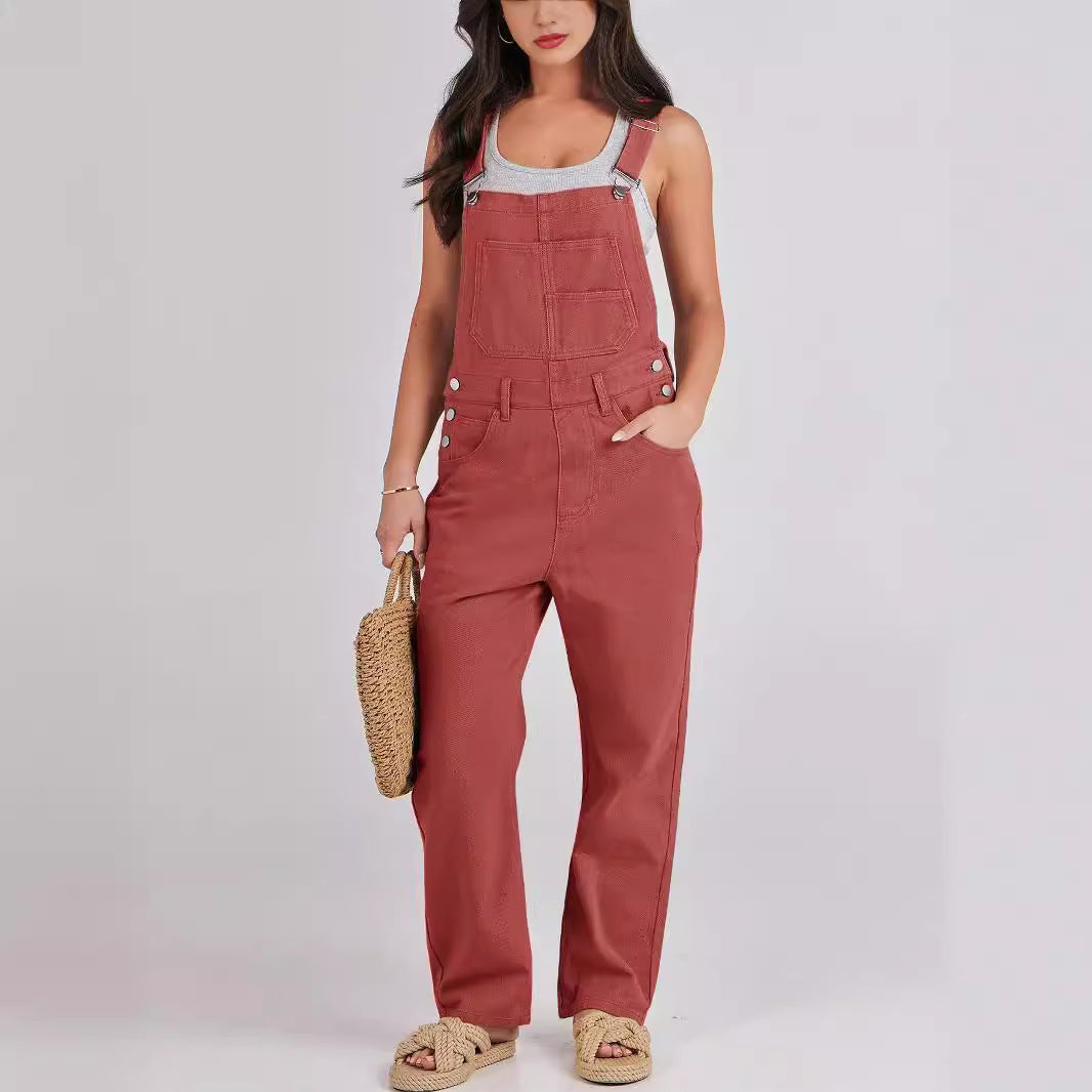 Damen Lässige und bequeme Latzhose Fudus