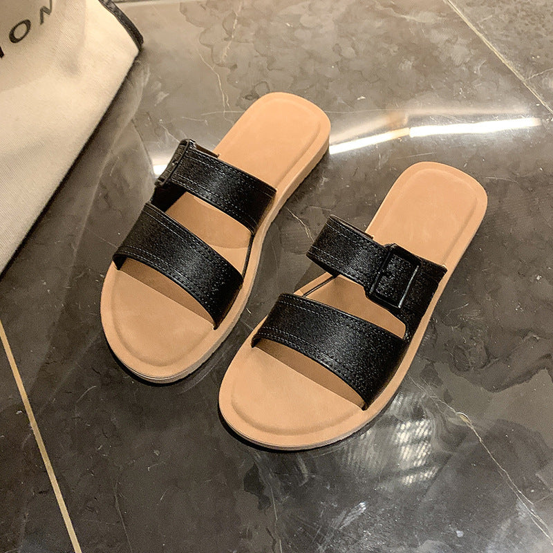 Damen Riemchen-Sandalen mit verstellbarem Schnallen-Design und gepolstertem Fußbett Fudus