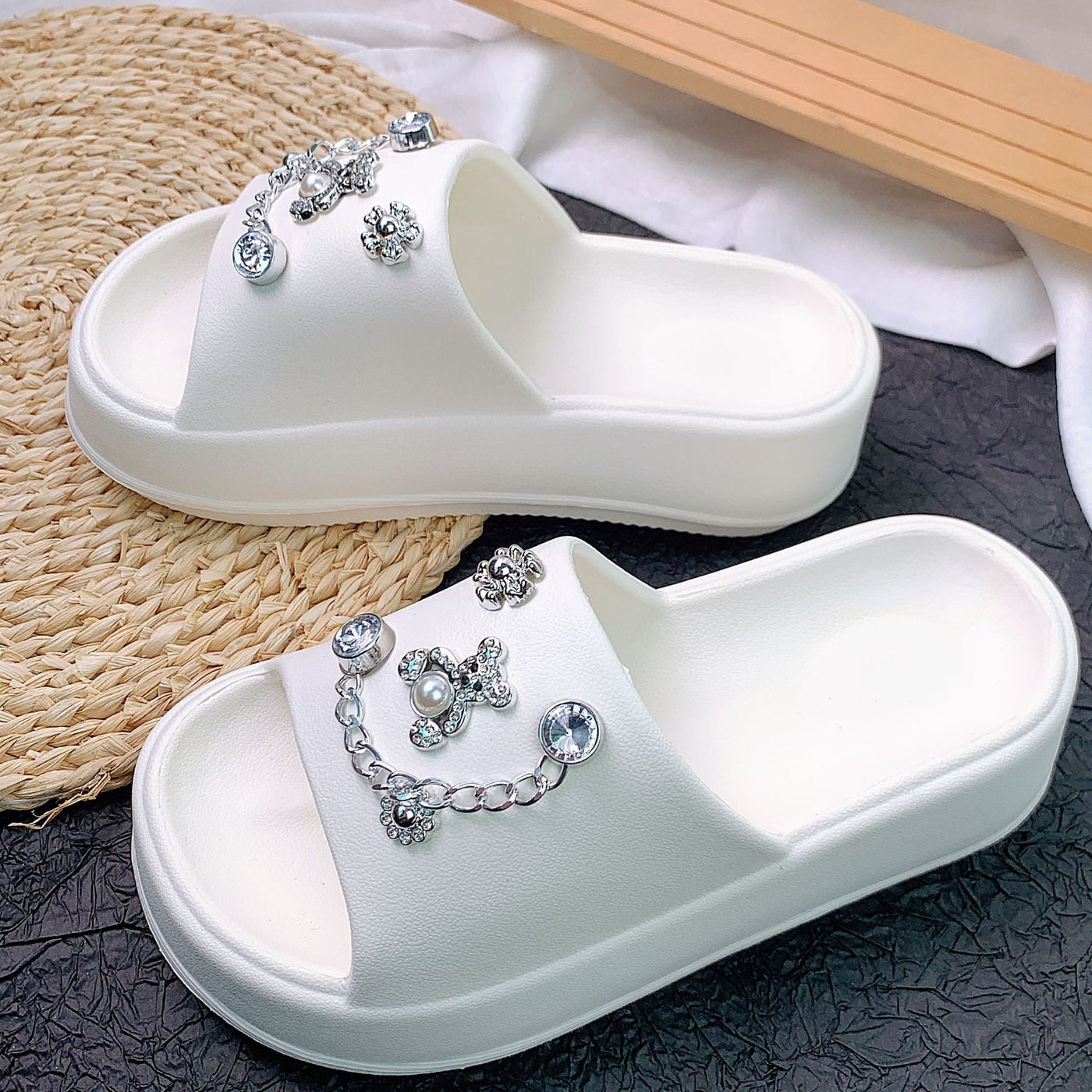 Damen Dekorative Hausschuhe Fudus