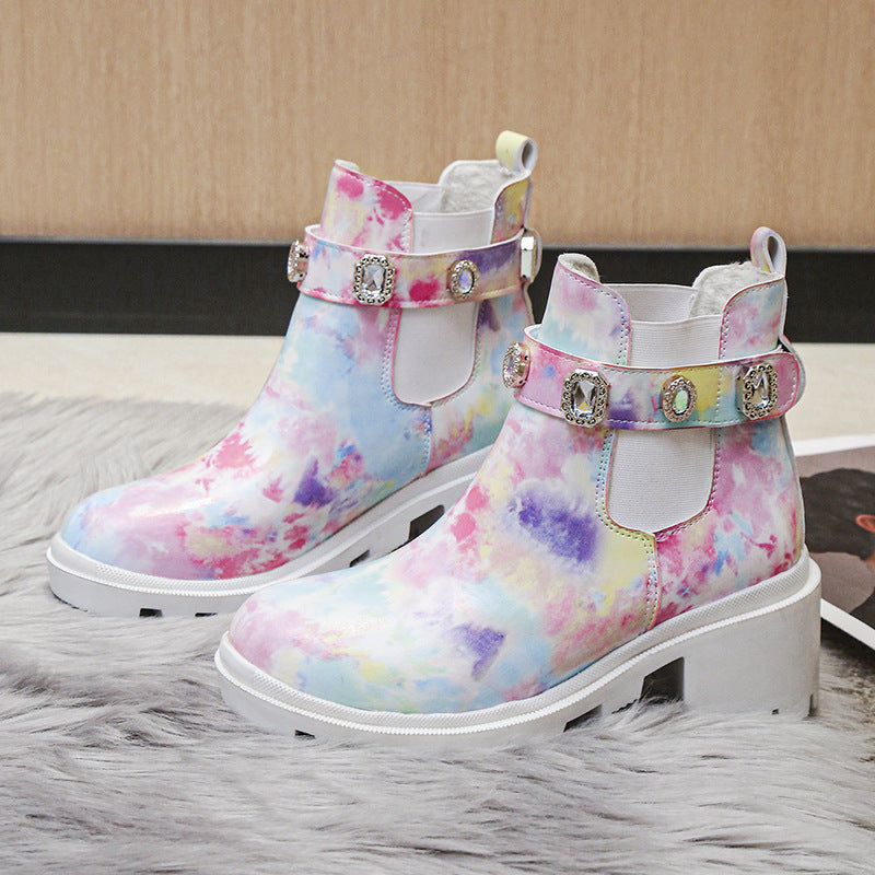 Damen trendige Chelsea Boots Fudus