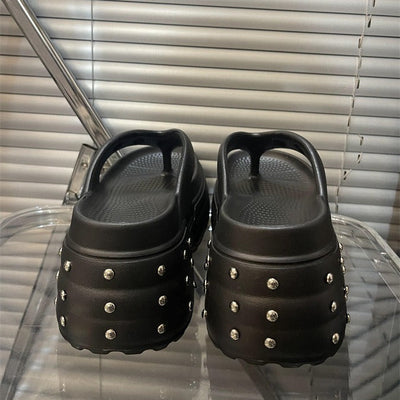 Damen Plattform-Pantoletten mit trendigem Design und komfortablem Fußbett Fudus