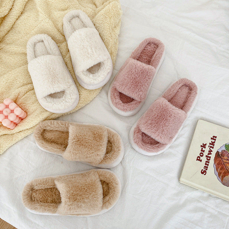 Damen Kuschelige Slipper mit weichem Fellfutter Fudus
