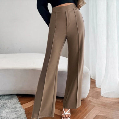 Damen Palazzo-Hose mit hoher Taille und elegantem Schnitt Fudus