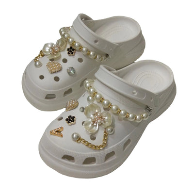 Damen Modische Clogs mit luxuriösen Schmuckapplikationen Fudus