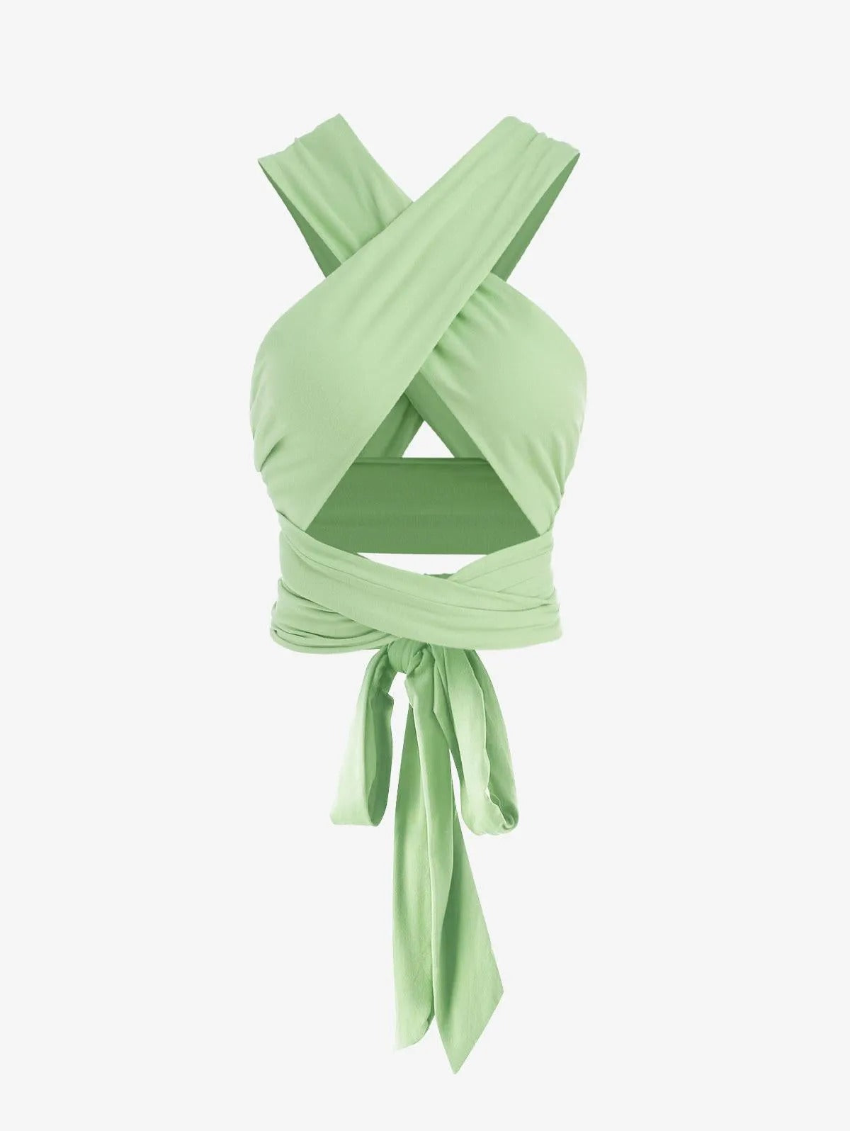 Damen Wickeloberteil im modernen Cross-Design mit tailliertem Schnitt Fudus