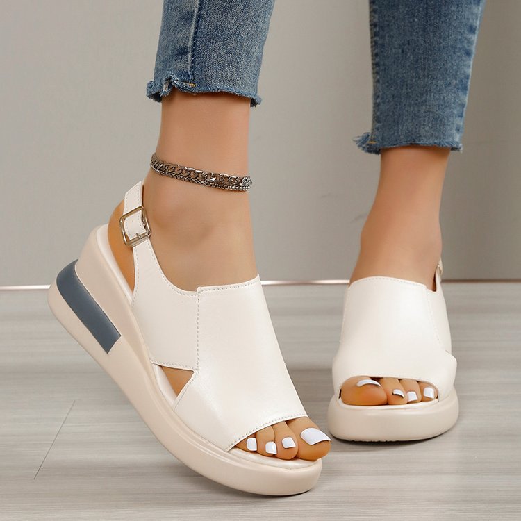 Damen Wedge-Sandalen mit verstellbarem Riemen und rutschfester Sohle Fudus