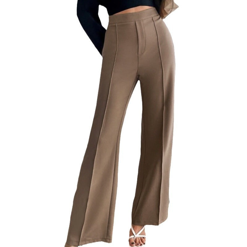 Damen Palazzo-Hose mit hoher Taille und elegantem Schnitt Fudus
