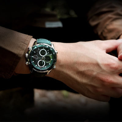 Elegante Herren Armbanduhr Marine