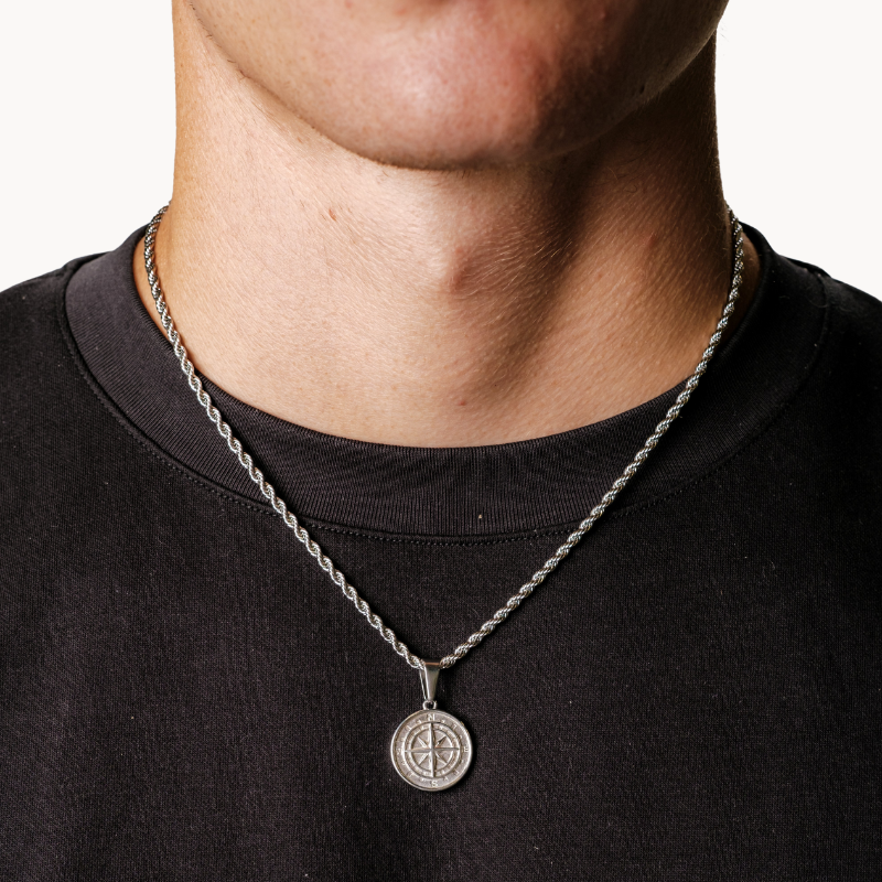 Kompass Anhänger (Silber)