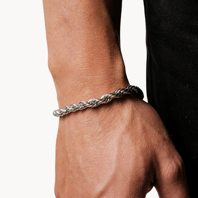 Seil Armband 6MM (Silber)