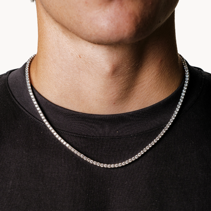 Tenniskette 3MM (Silber)