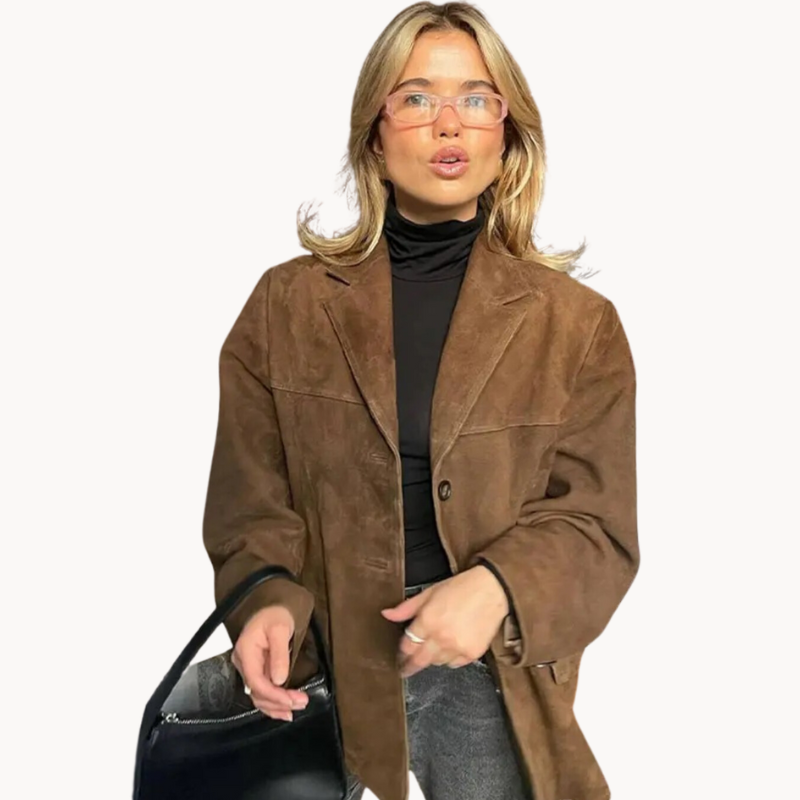 Lily | Luxuriöser Camel Wildleder Damen Blazer