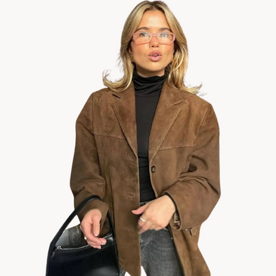 Lily | Luxuriöser Camel Wildleder Damen Blazer