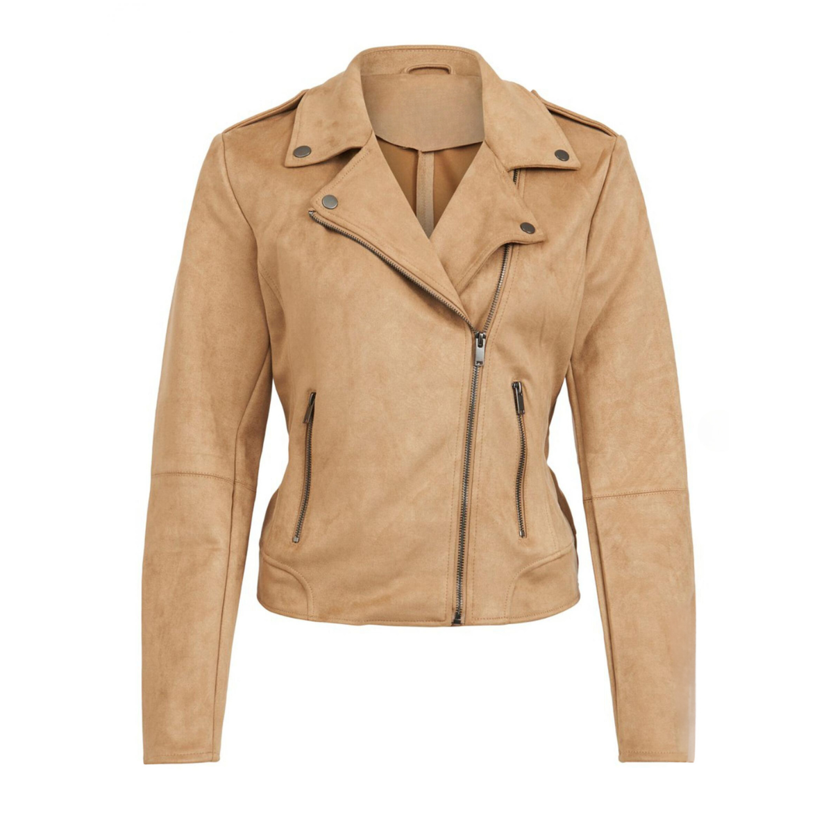 Jacke im Bikerstil | Asymmetrischer Reißverschluss | Figurbetonter Schnitt