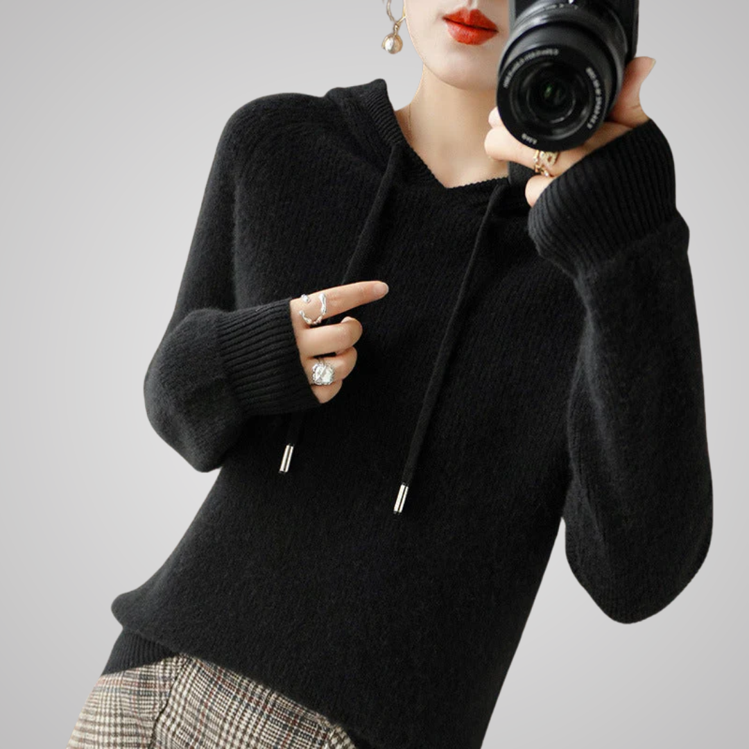 Strick-Hoodie | Lässiger Schnitt | Weicher Tragekomfort