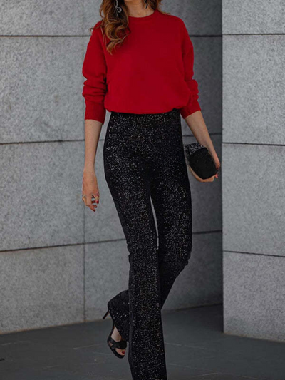 Nariko | Glockenbodenhose mit pailetten