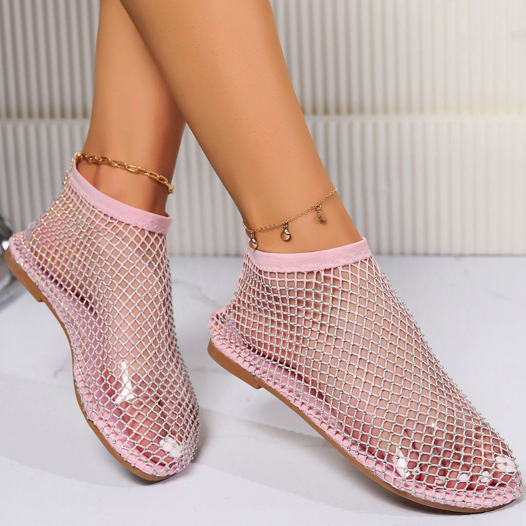 Vallova™ | Glitzernde Mesh-Ketten-Sandalen